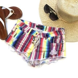 Billabong Lite Hearted Distressed Lace Up Shorts